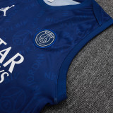 25-26 PSG Royal Blue Team Logo Training vest  Suit #D1037