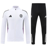 25/26 Man Utd White Jacket Tracksuit