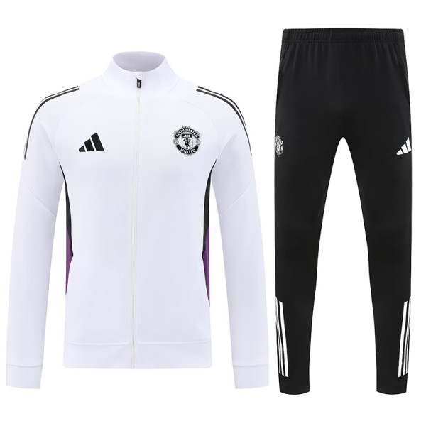 25/26 Man Utd White Jacket Tracksuit
