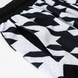 25/26  New Jordan Casual NBA Edition Thousand Bird Grid White shorts#C2446