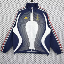 2006 France Royal Blue Embroidery Retro windbreaker