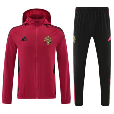 25/26 Man Utd Red Hooded Windbreaker Tracksuit