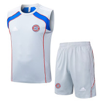 25/26 Bayern  Grey Retro Training Vest Suit #D25114（红色边）
