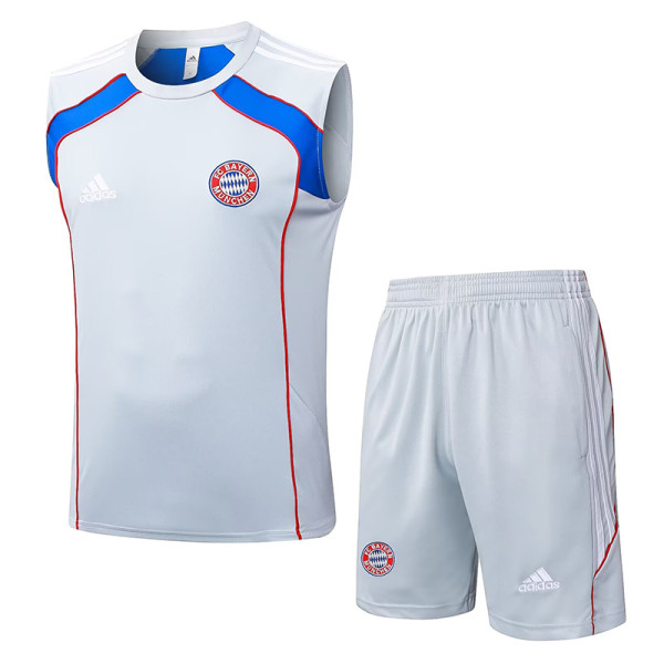 25/26 Bayern  Grey Retro Training Vest Suit #D25114（红色边）