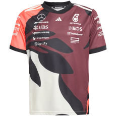 2025 F1 Mercedes Maroon Racing Suit(圆领)