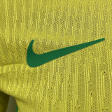 25-26 Brazil Home Long Sleeve  Player Version Soccer Jersey
