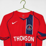 2004-2005 PSG Paris Away Red Retro Soccer Jersey(8A)