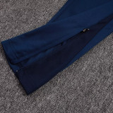 25-26 PSG Grid inkjet Royal Blue Half Pull Tracksuit #B2566 (半拉链)