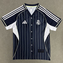 25/26 Real Royal Blue Casusl Edition Madrid Baseball jersey