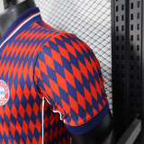 25/26 Bayern Ｇrid Blue& Red Edition Player Version Soccer Jersey