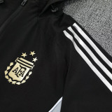 25/26 Argentina Black Hooded Windbreaker Tracksuit