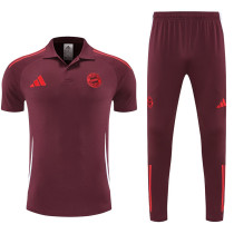 25/26  Bayern Maroon Polo Collar Pants Set