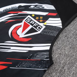 25/26 Sao Paulo FC Black inkjet Tank top and shorts suit#D25159