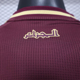 25-26  Algeria Maroon Player Version Soccer Jersey(胸前花）
