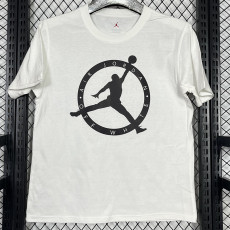 2025 T244 Flying Man Co branded Edition White  Pure Cotton T-shirt