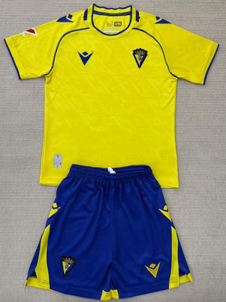 25/26 Cadiz Home Kids  Soccer Jersey