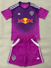 25/26 Leeds United Goalkeeper Purple Kids Soccer Jersey