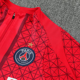 25-26 PSG Red Ｇrid Half Pull Tracksuit (半拉链)