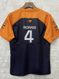 2025 McLaren Dark Blue #4 Round Neck Racing Suit(圆领)
