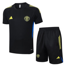 25/26 Man Utd Black Training Shorts Suit#D2569