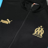 25/26 Marseille Black & SKY Blue Jacket Tracksuit