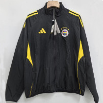 25/26 Fenerbahce Black Retro Embroidery windbreaker