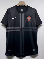 2012 Portugal Black Retro Soccer Jersey