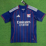 25/26 Lyon Away Fans Soccer Jersey(带广告)