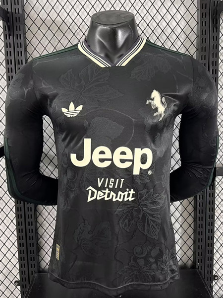 25/26 JUV Third  Long Sleeve Player Version Soccer Jersey(带广告)