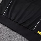 25/26 RMA Black Retro Jacket Tracksuit#A2529(黄袖边）