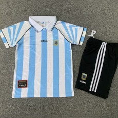 1996/1997 Argentina Home Kids Retro Soccer Jersey