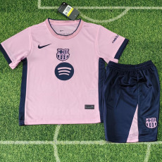 25 /26 BAR Dark Pink  Special Edition  Kids Soccer Jersey(深粉宝蓝胸花)