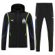 25/26 Marseille Black Hooded Windbreaker Tracksuit