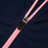 2526  BAR Dark Blue(Pink sleeves) Jacket Tracksuit #A2567