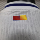 25/26 BAR  Special Edition White Player Version Soccer Jersey(黑胸花）