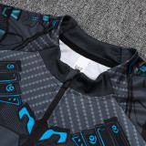 25/26 Napoli Dark Gray Inkjet Half Pull Tracksuit #B2589(半拉链)