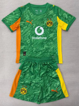 25/26 Dortmund Goalkeeper Green Kids Soccer Jersey