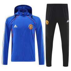 25/26 Man Utd Blue Hooded Windbreaker Tracksuit