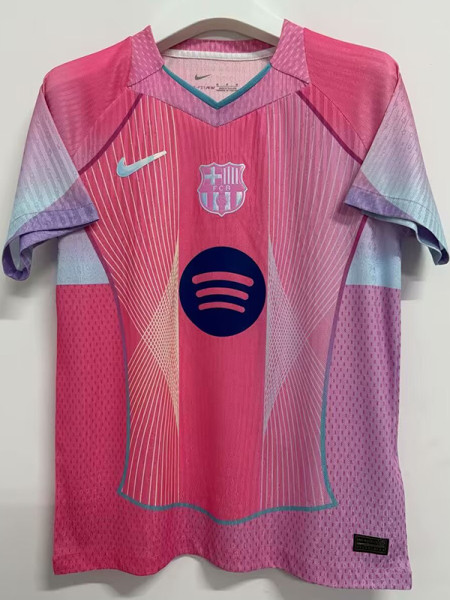 25 /26 BAR Pink Red Special Edition  Player Version Soccer Jersey球员