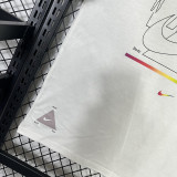 2025 T242 NK Triangle pattern White Pure Cotton  T-shirt