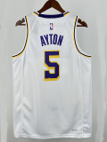 22/23 LAKERS AYTON#5 White Top Quality Hot Pressing NBA Jersey(圆领）