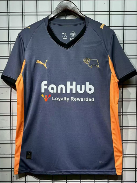 25/26 Derby County F.C Away Fans Soccer Jersey
