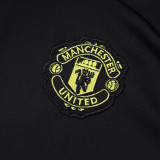 25/26  Man Utd Black  Jacket Tracksuit#A2526（蓝色侧边）