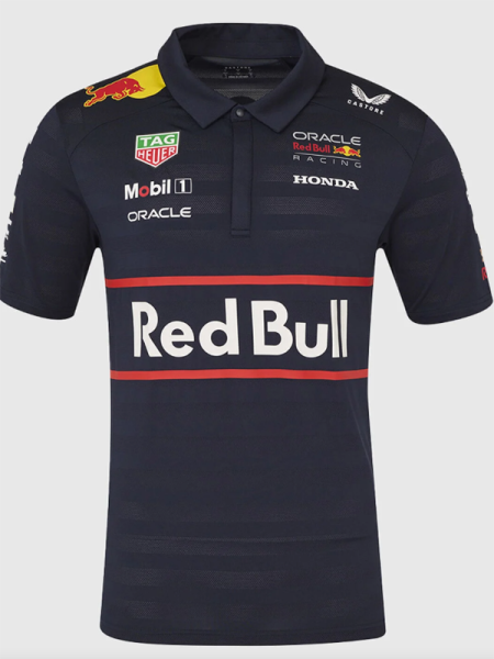 2025 Red Bull Black Polo  Racing Suit (翻领)