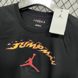 2025 T266 Jordan Fire  Edition  Pure Cotton  Black T-shirt
