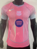 25 /26 BAR Pink Special Edition Player Version Soccer Jersey（蓝胸花）