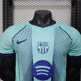 25/26 BAR  Special Edition Sky Blue Player Version Soccer Jersey(蓝胸花）