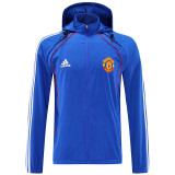 25/26 Man Utd Blue Hooded Windbreaker Tracksuit