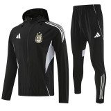 25/26 Argentina Black Hooded Windbreaker Tracksuit