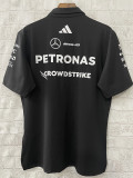 2025 F1 Mercedes Black Polo Racing Suit(翻领)